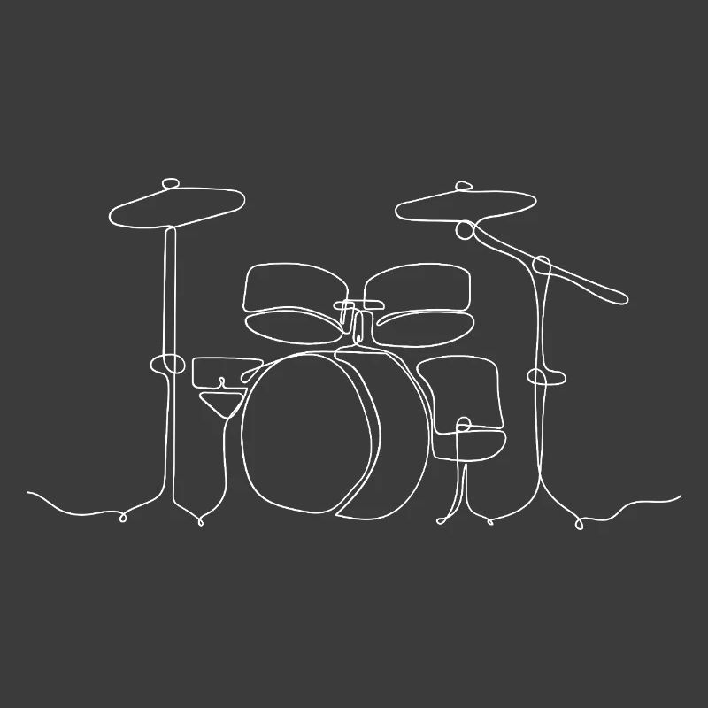 Drum Set/Drums Line Drawing