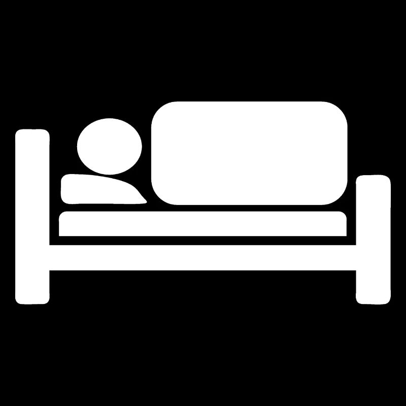 Cooles Bett Silhouetten Piktogramm Design