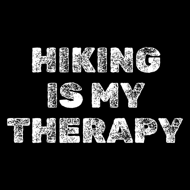 Hiking Is My Therapy Grunge Design Spruch