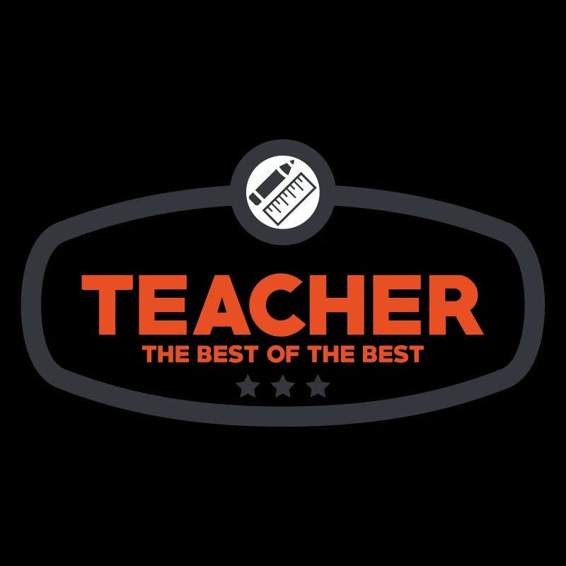 Der beste Lehrer: Ret-Schul-Abzeichendesign