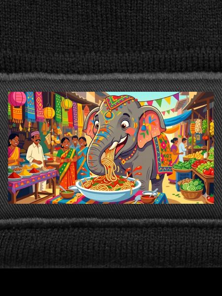 Elefanten-Spaghetti-Witz-Kunst