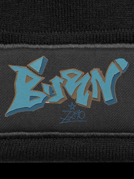 Berlin Graffiti Blue Outline
