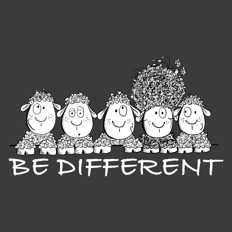 Be Different Schafe mit Spruch
