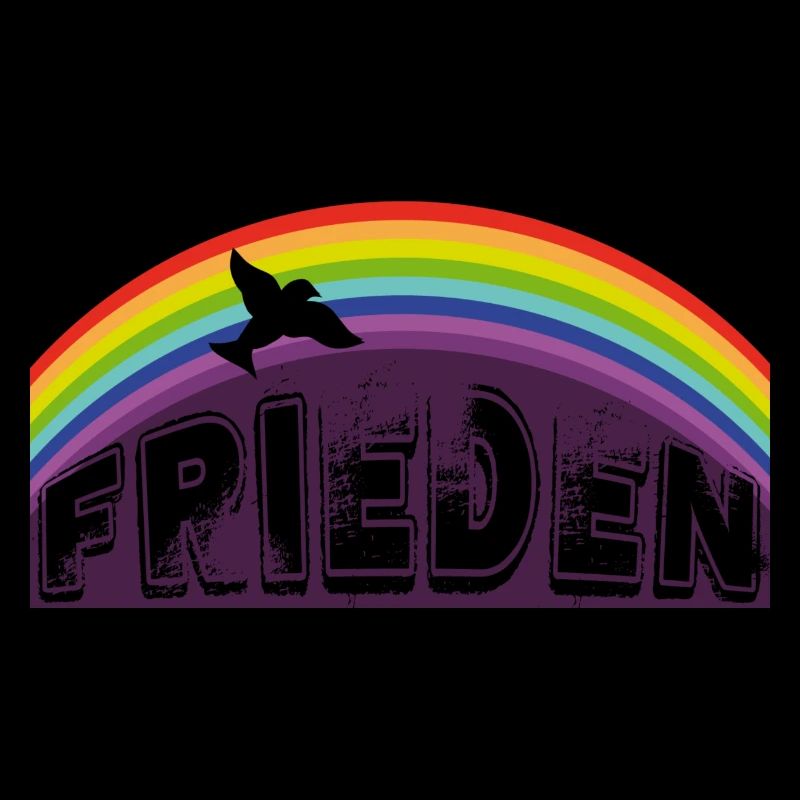 PEACE LETTERING with rainbow