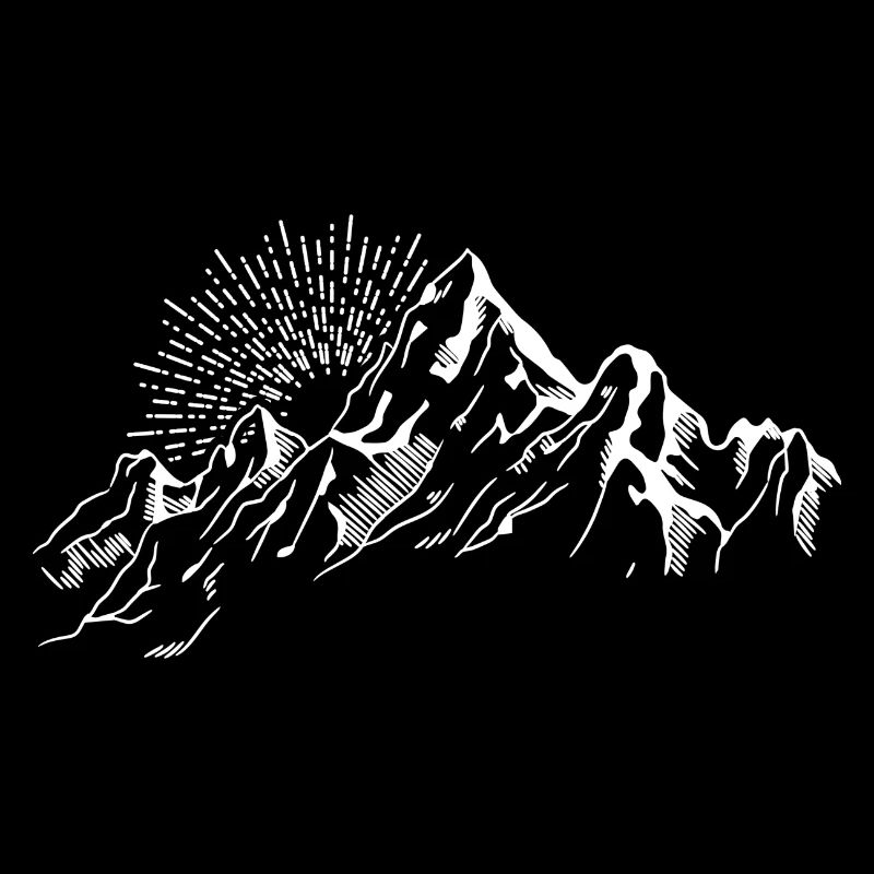 Sunrise Peak Mountain Silhouette