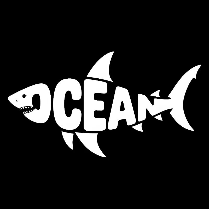 Ozean - Cooles Shark Ocean Logo