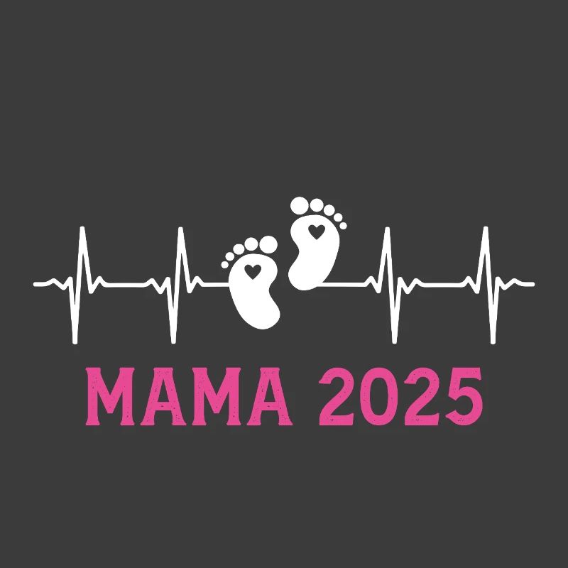 Mama 2025 Herzschlag Werdende Mutter