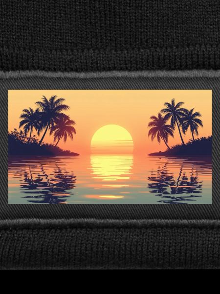 Sunset on tropical island