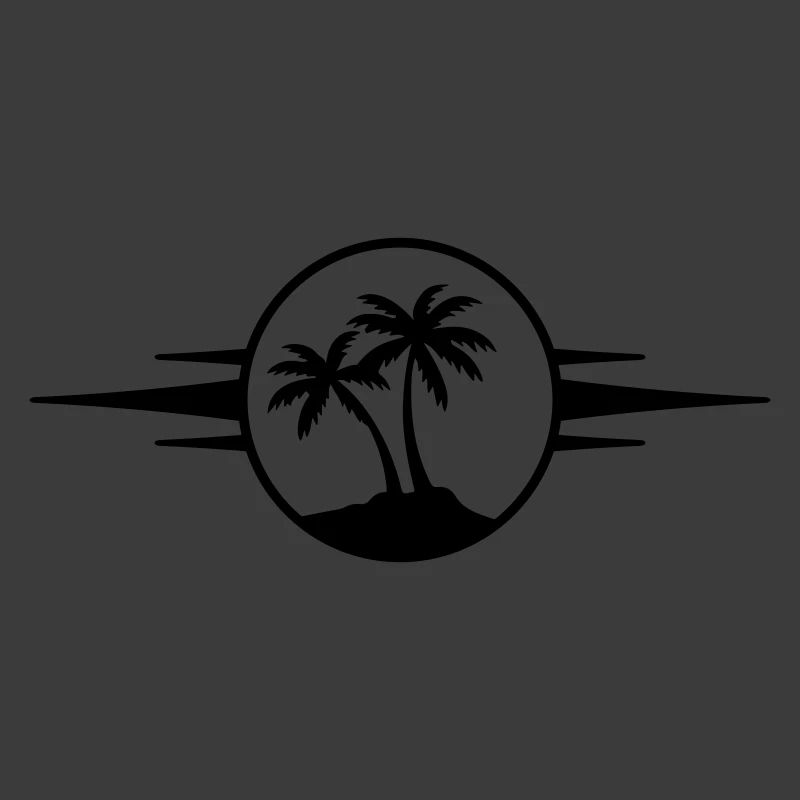 Insel Palmen Symbol