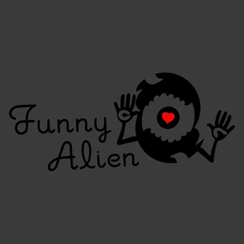 Funny Alien - Schwarz