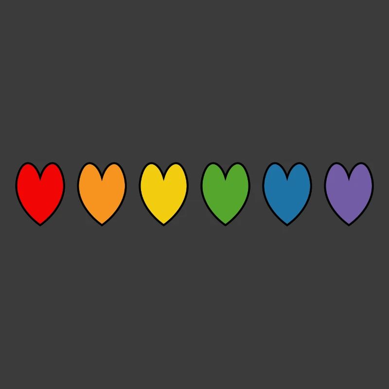 rainbow hearts