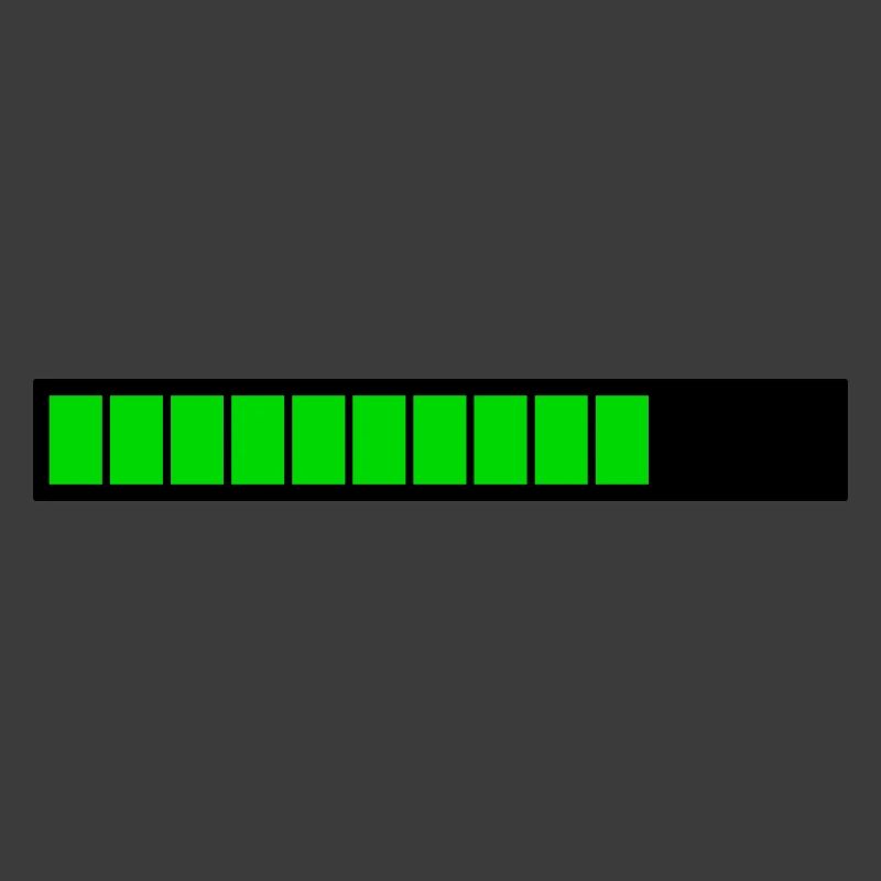 Rectangle loading bar Black Green (75%)