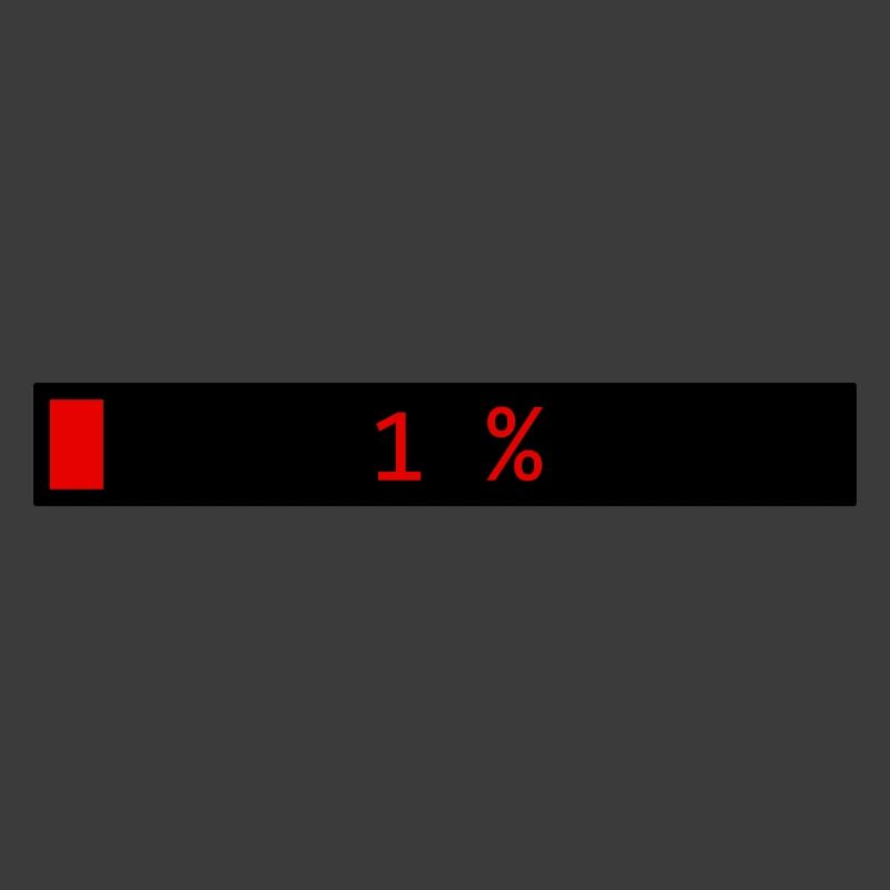 Rectangle loading bar Black Red 1%