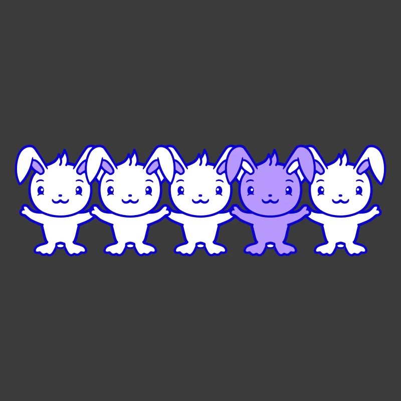 5 Bunny Friends Différence Soyez différent