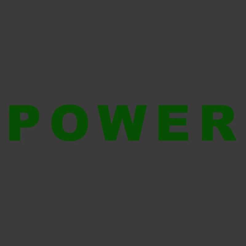 Mutiges Green Power Textdesign