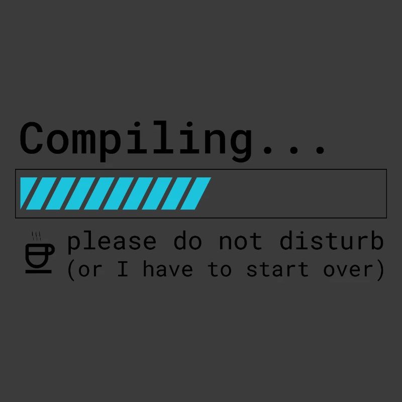 Funny Programmer T-Shirt - Compiling Please