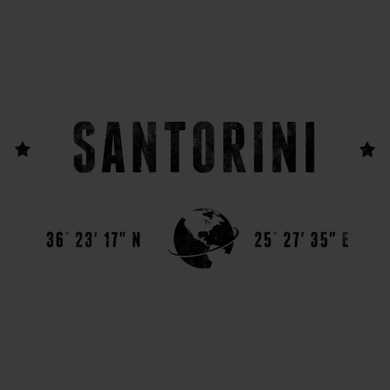 Santorini Stylized Geographical Coordinates