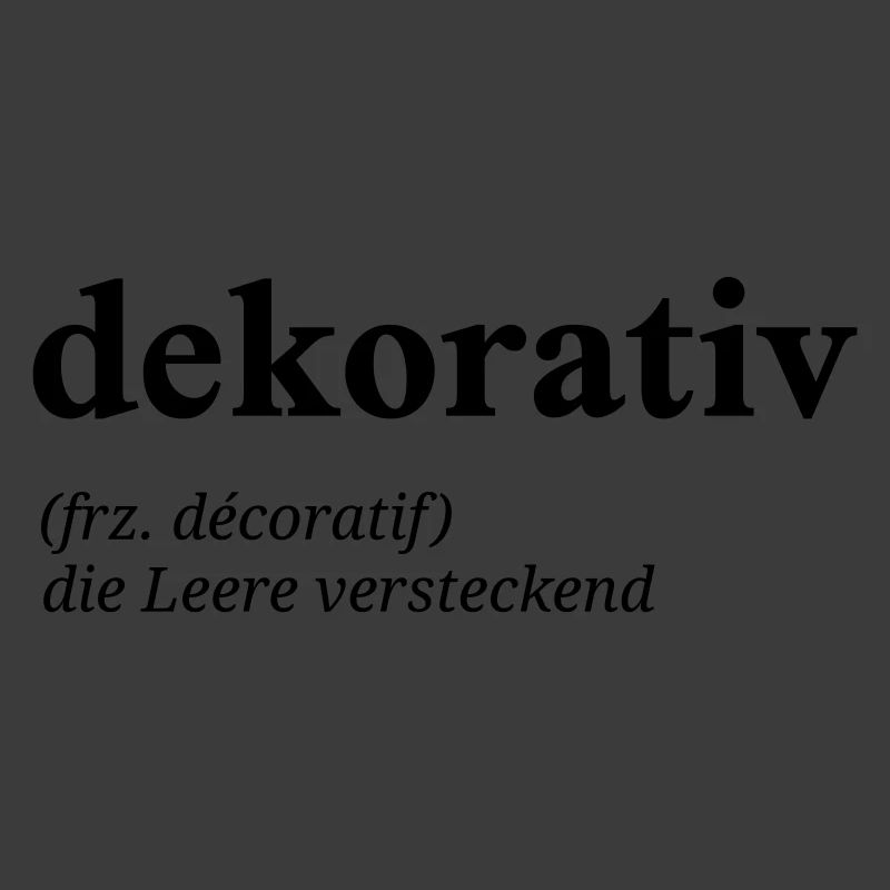 dekorativ Definition