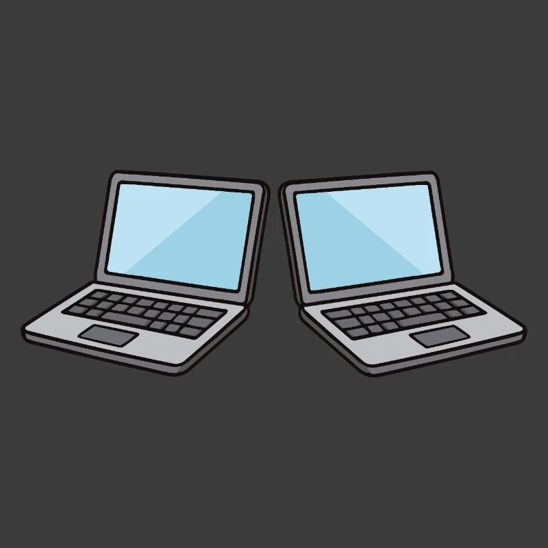 Doppel-Laptops Kollaboration