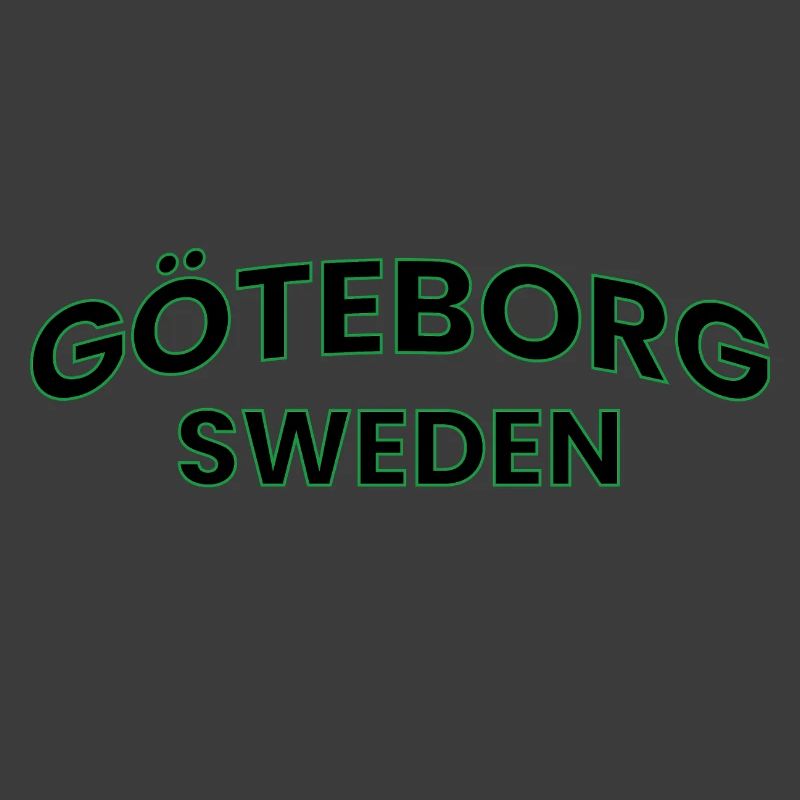 Gothenburger Neongrün-Textdesign