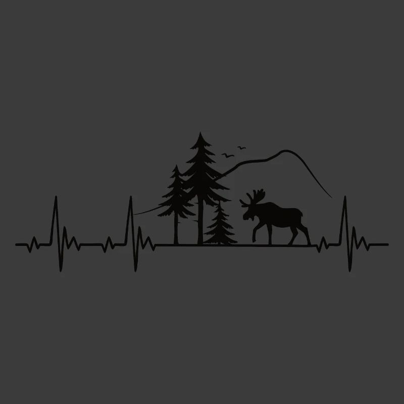 Elch Heartbeat Geschenk