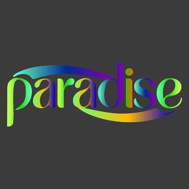 Paradise Rainbow Script Design