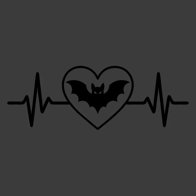 Fledermaus Halloween Herz