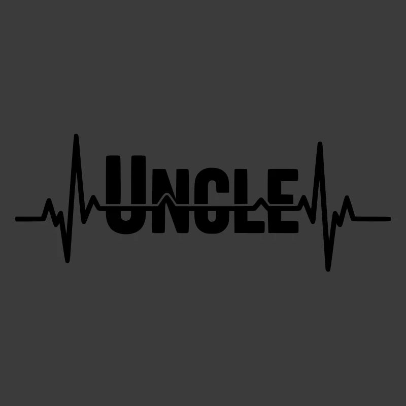 Uncle Schriftzug mit Herzschlag