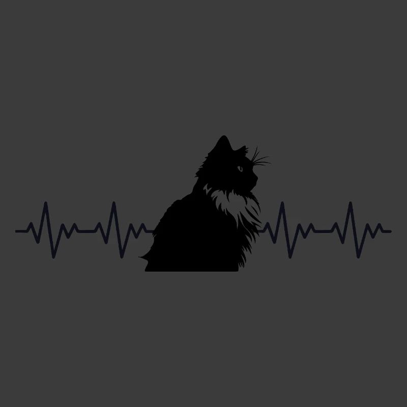 Ragdoll Katze EKG Herzschlag