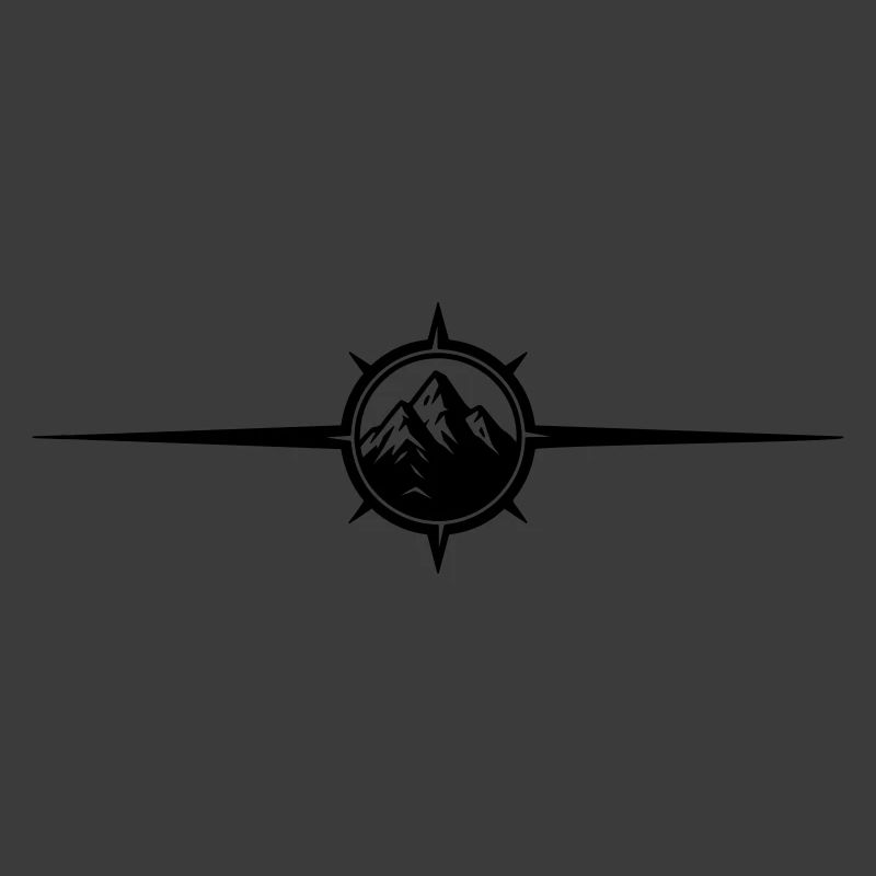 Kompass Symbol Berge