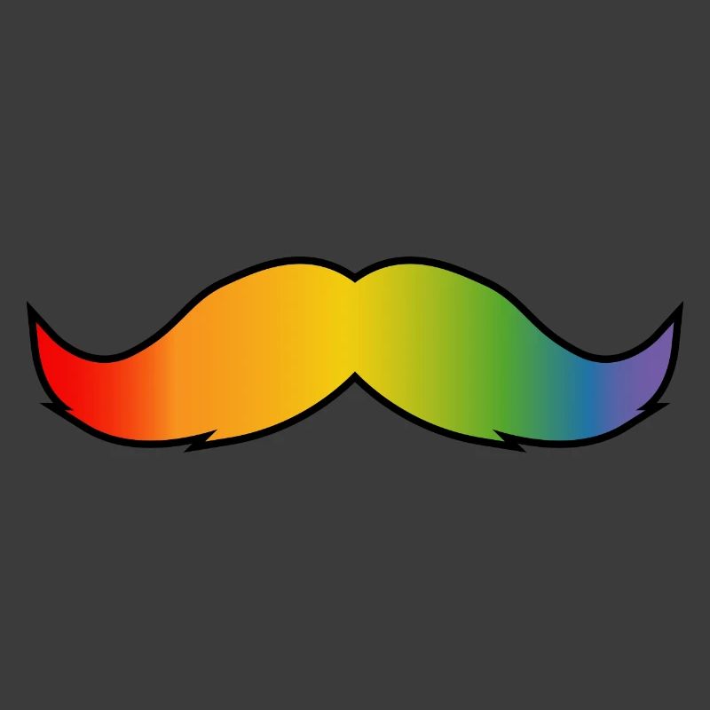 Regenbogen Bart queer schwarz