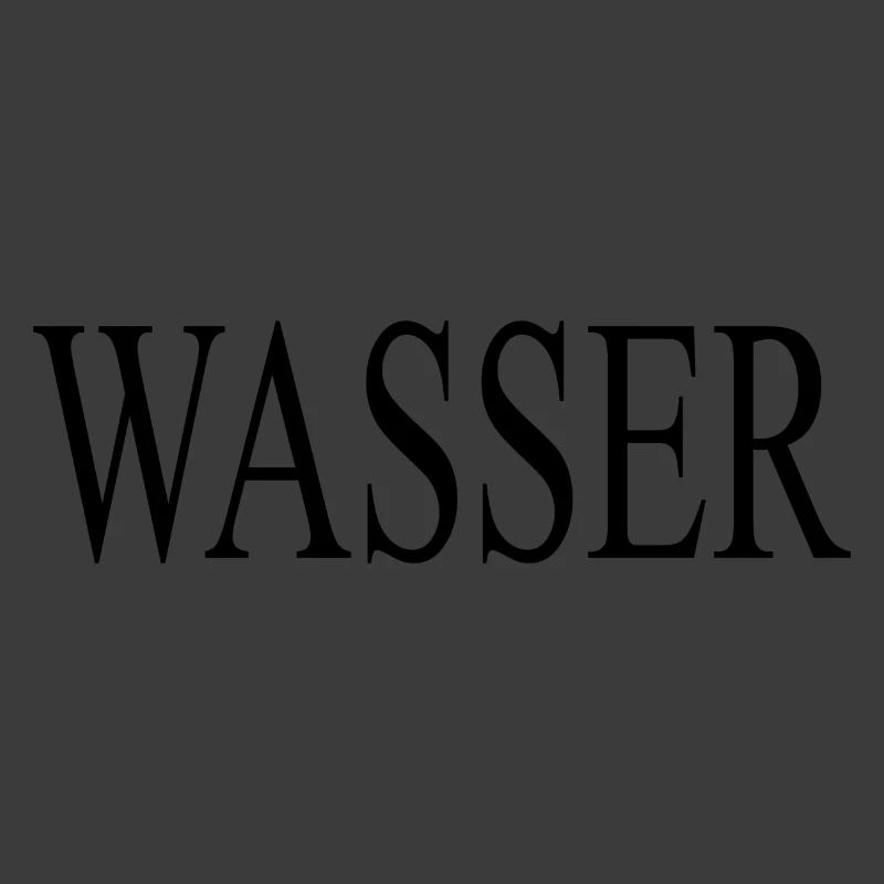 Wasser Schriftzug 