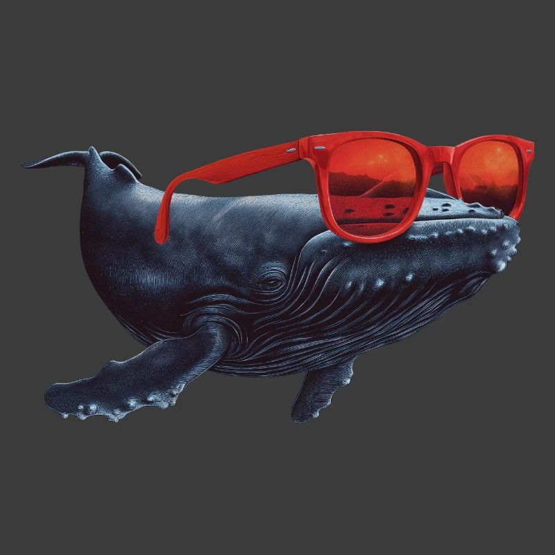 Wal mit Sonnenbrille
