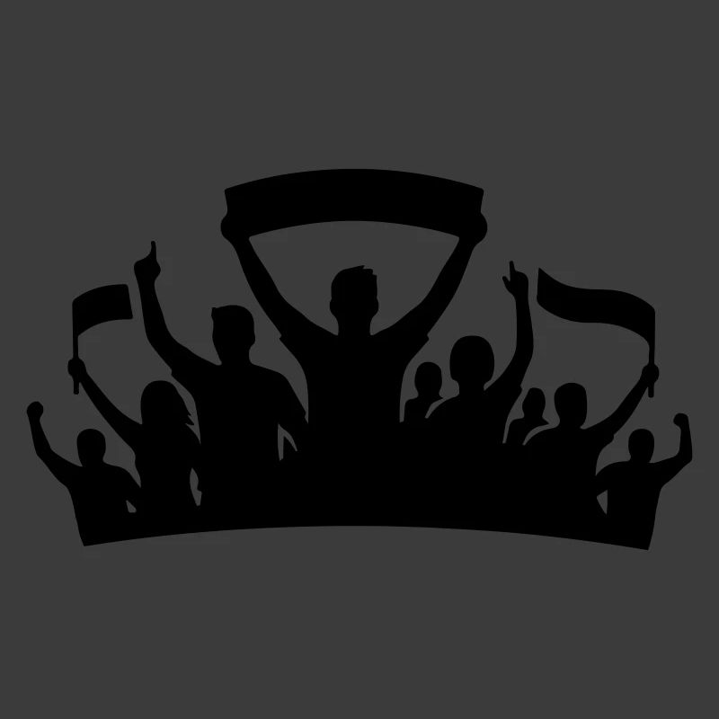 Fans Gruppe Silhouette