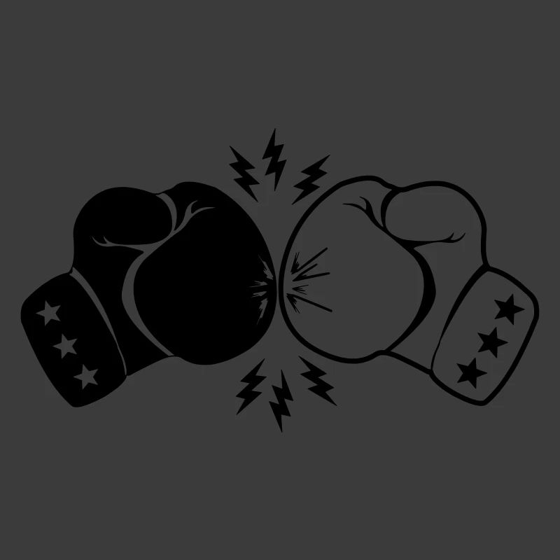 Boxboxhandschuhe Kontakt mit Blitz