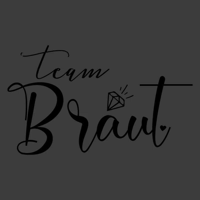 Team Braut-Herz-Diamant, personalisierbar