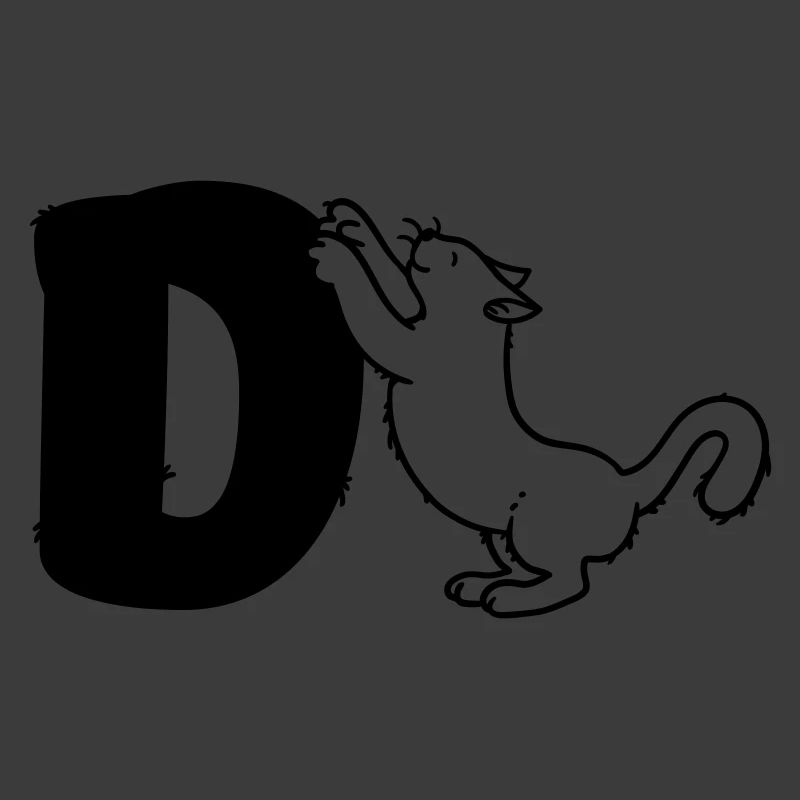 Katze Buchstabe D