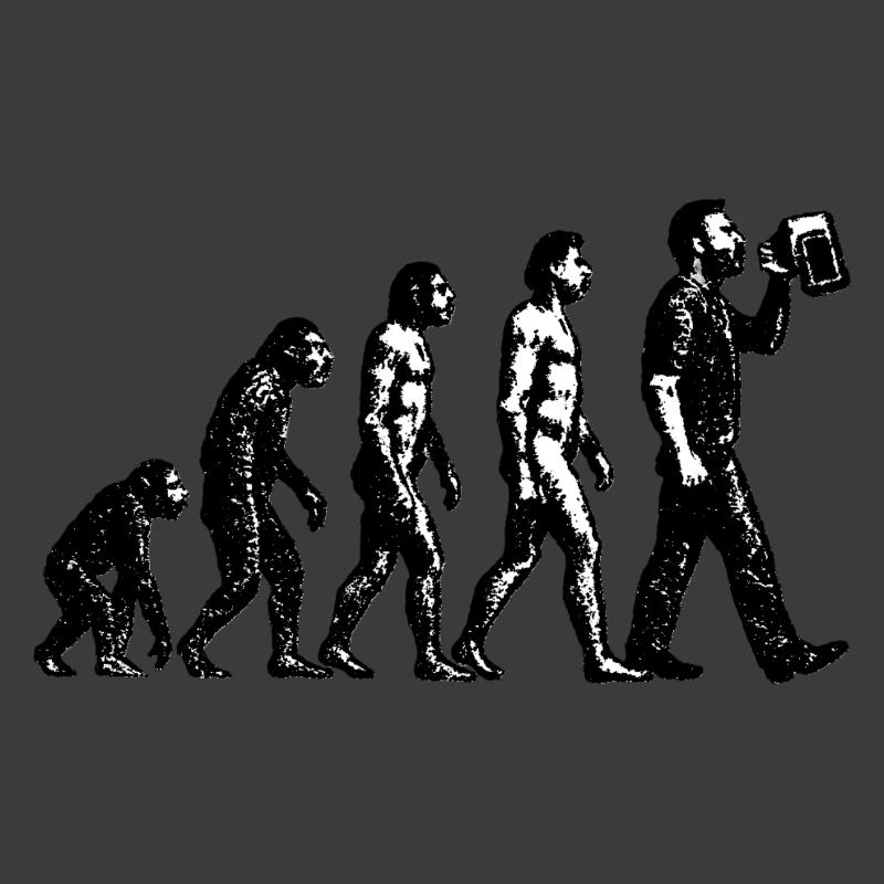Evolution to Beer Drinker Grunge Design