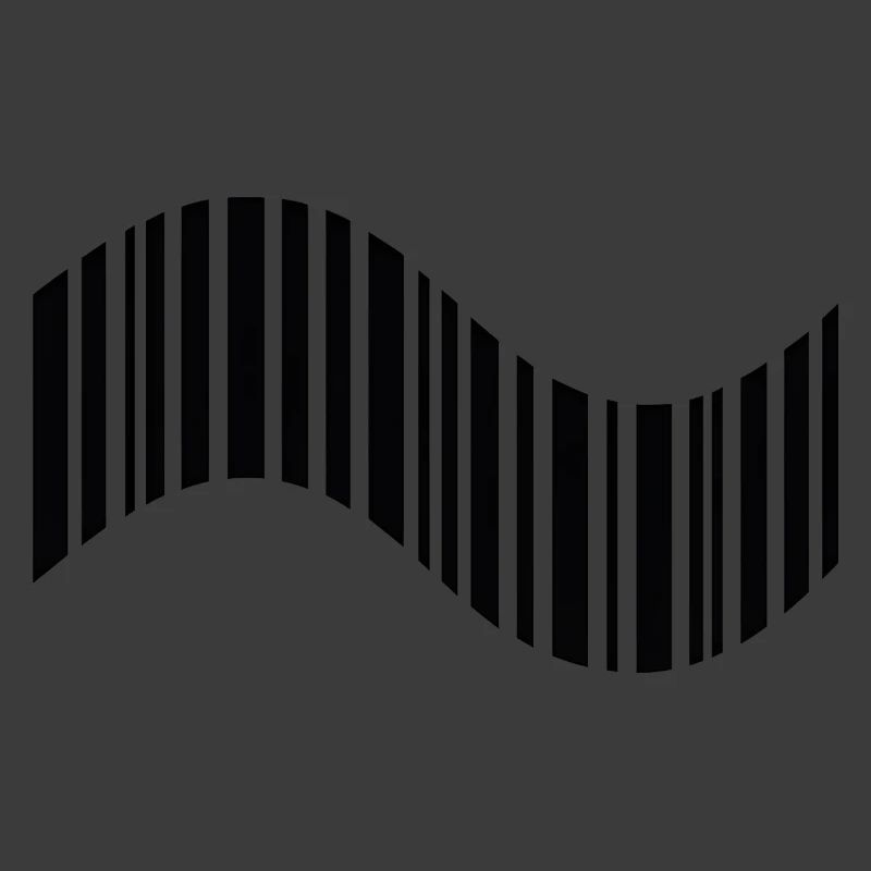 Barcode in wavy shape
