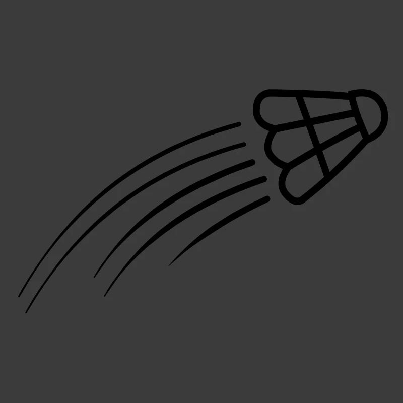 Badminton einfaches Shuttle-Logo