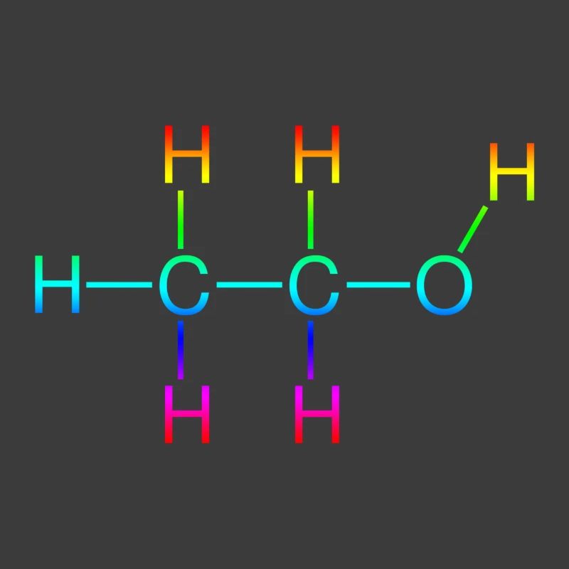Ethanol Alcohol structural formula