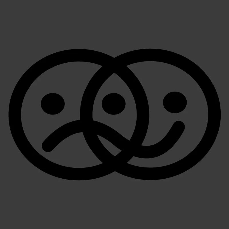 Smiley-Gesicht düster und fröhlich