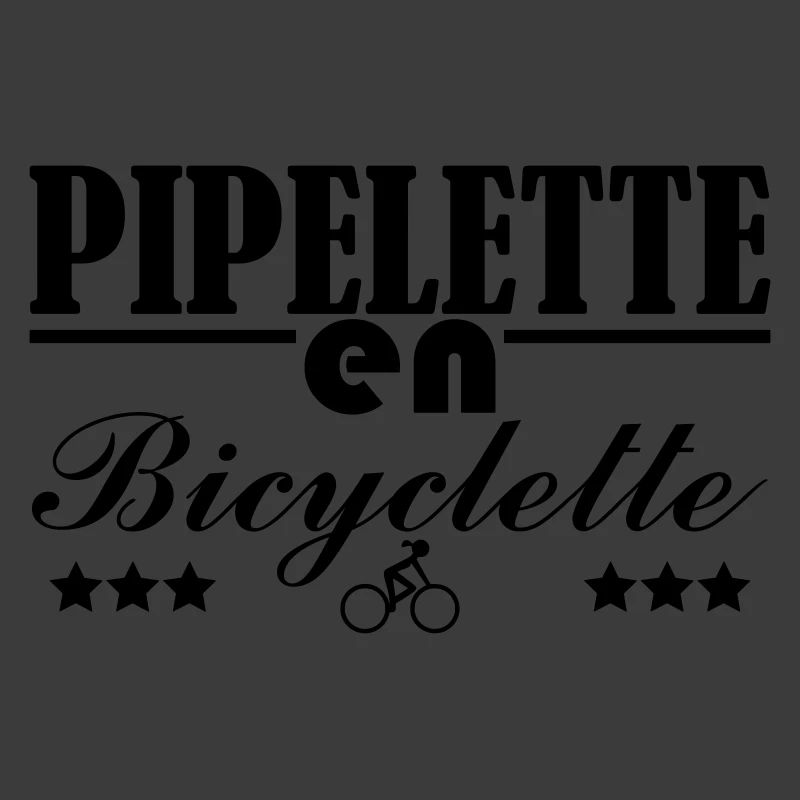 Pipelette on a bicycle