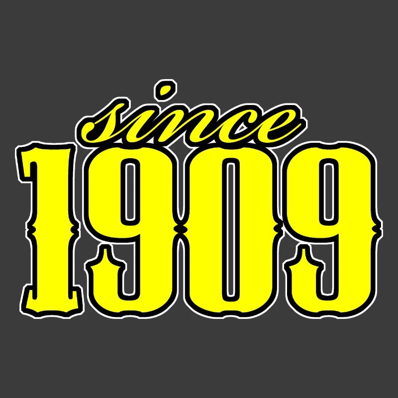 since 1909 (yellow)