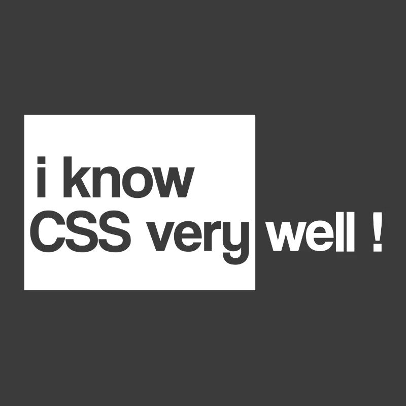 Ich weiß, css html sehr gut