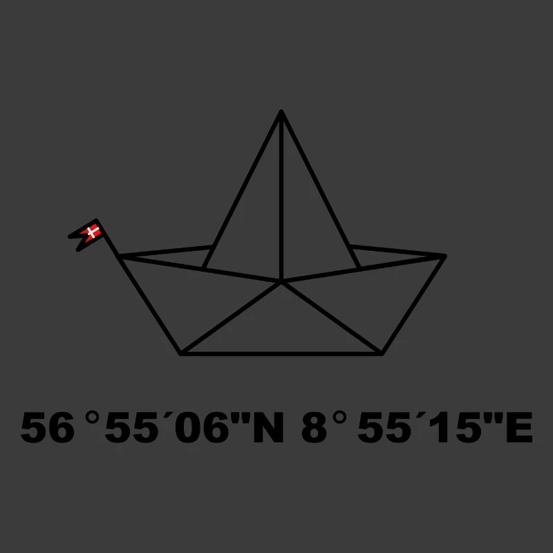 Folding boat, Ejerslev Havn coordinates design