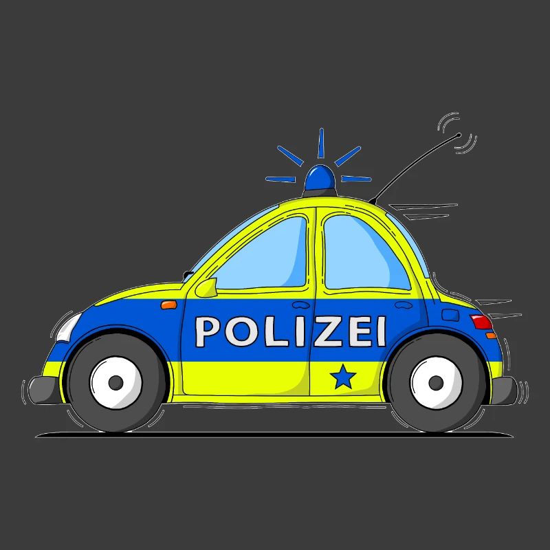 Polizeiauto Blau Gelb