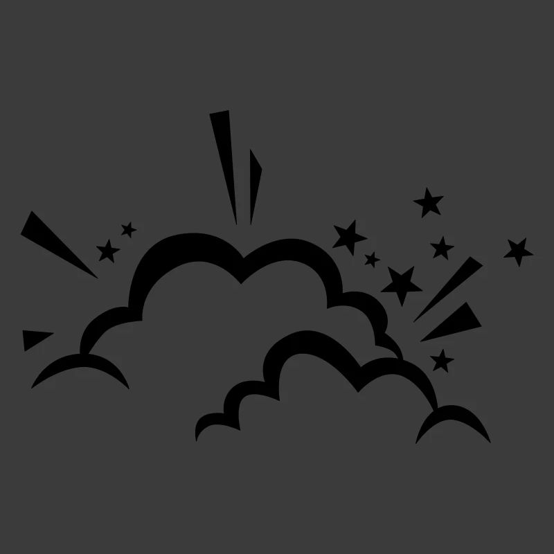 Comic cloud after explosion
