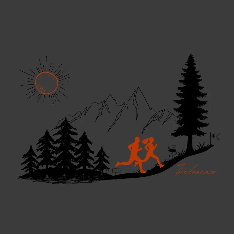 Trail Runner Gift Runner Mountains T-Shirt Pullover Sweat à capuche