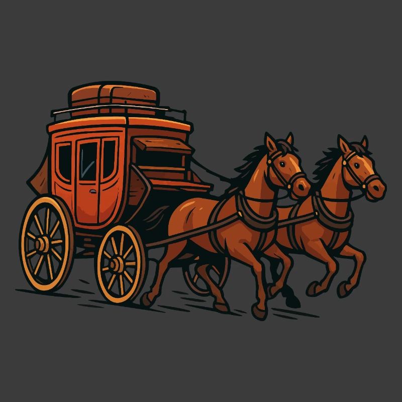 Pferdewagen Kutsche Szene